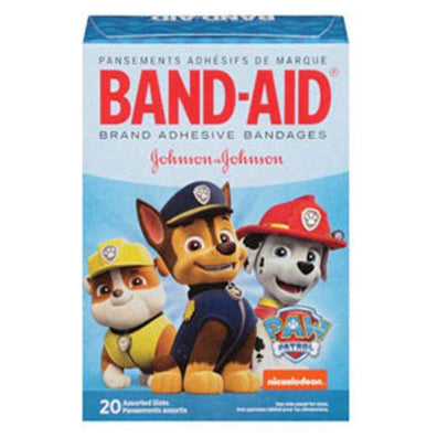Bandage Strips Fabric Band-Aid 3/4x3" Paw Patrol 20/Bx, 24 BX/CA - Surgical Supplies NY